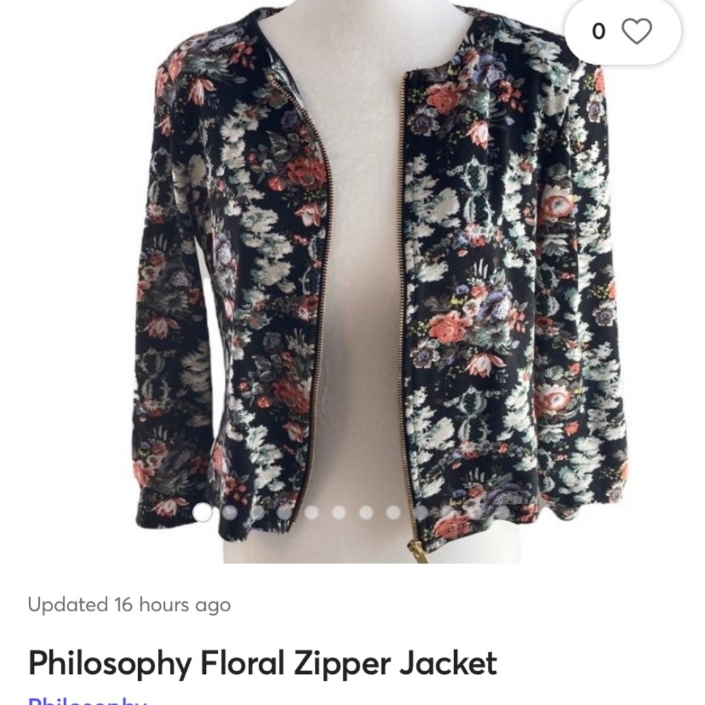 Philosophy Floral 3/4 Sleeve Jacket